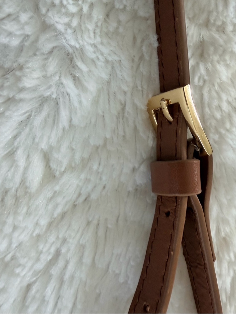 QUINCE Woven Italian Leather Crossbody Phone Bag - Tan - Picture 6 of 6